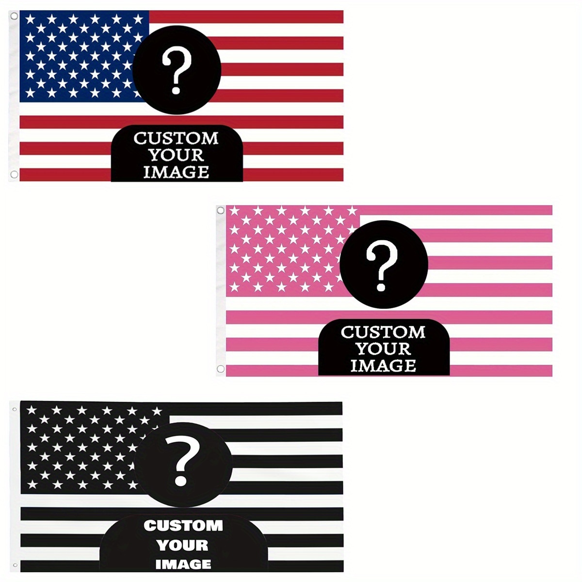Company Profile Printing - 1pc aangepaste klassieke roze/zwarte Amerikaanse vlag,