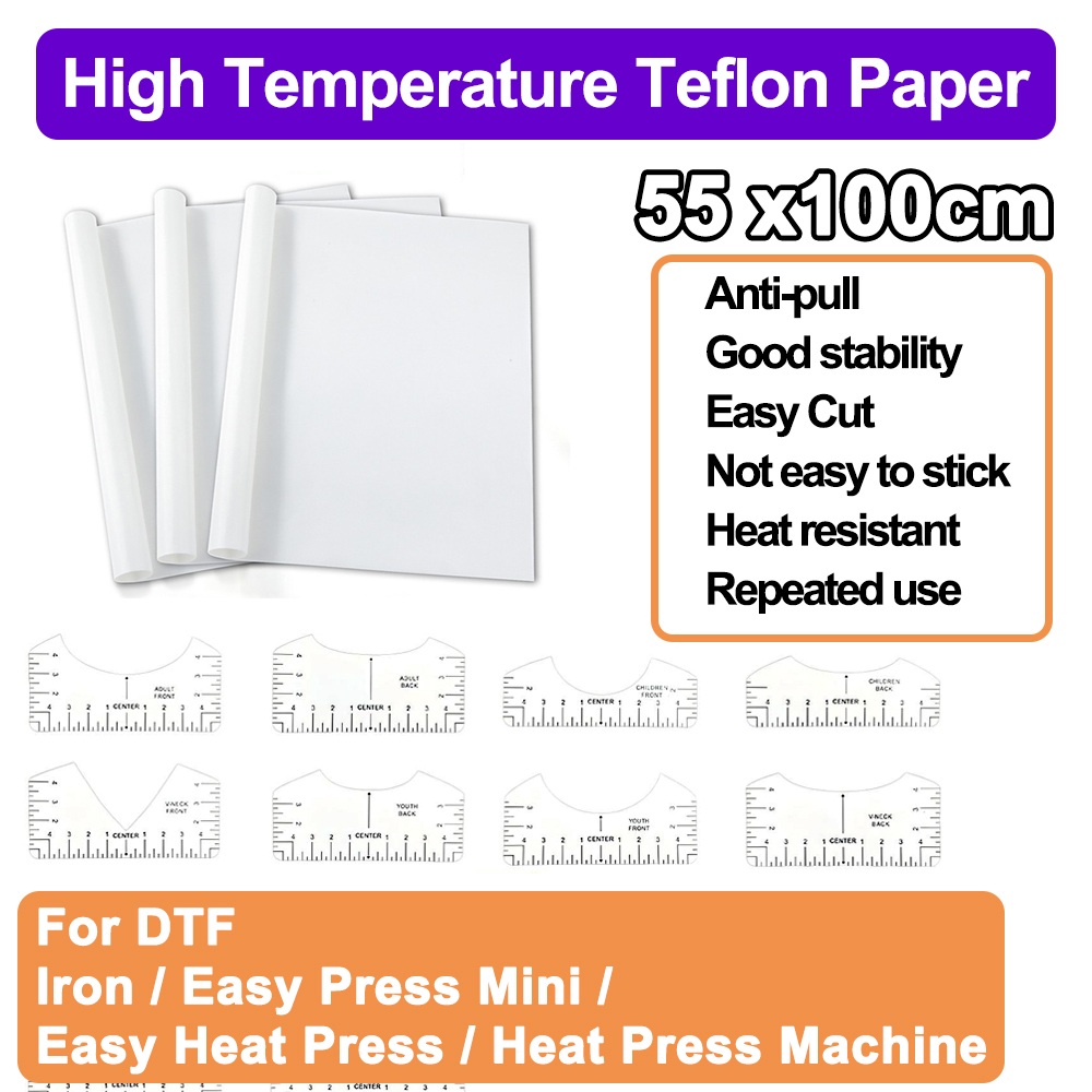 Heat Press Teflon Sheet - Teflonning Hittebestendig Papier Voor DTF Warmte
