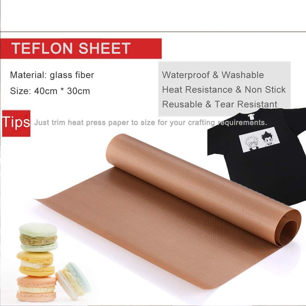 Te-flon vel voor hittepers, 4- - Heat Press Teflon Sheet recensie en prijs