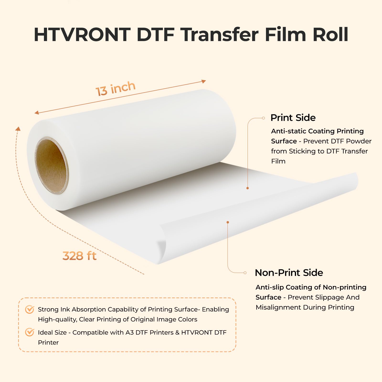 HTVRONT DTF Transferfilmrol 13 - Dtf Printer Machine recensie en prijs