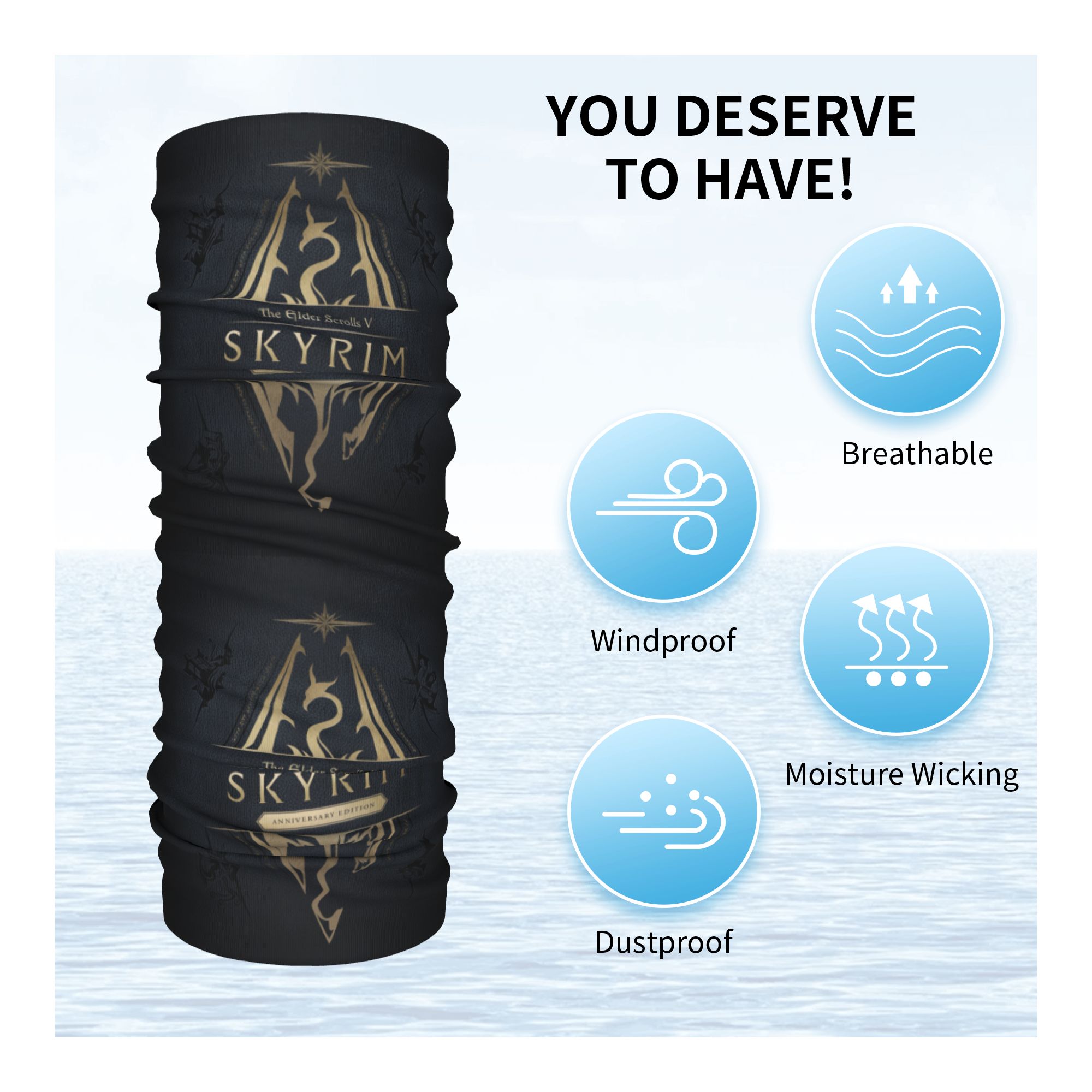 Aangepaste Skyrim Logo Bandana - Company Profile Printing recensie en prijs